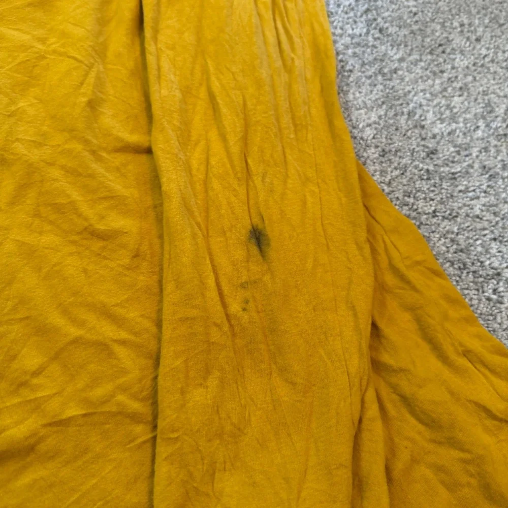 The North Face Mens Mustard Yellow Long Sleeve Graphic Logo T-Shirt Size Large